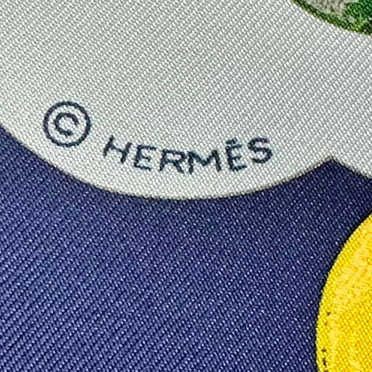Hermes Carre 90 Scarf Silk Aube Libre Comme L'ange New Dawn Like an Angel Blue — view 8