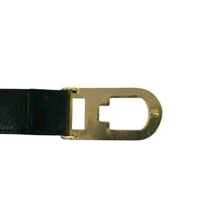 Dior CD Logo Leather Belt Black — view 4
