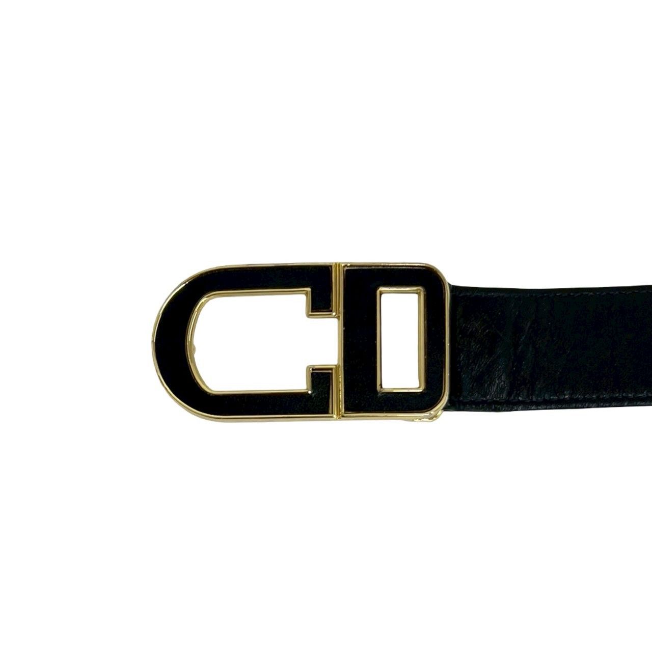 Dior CD Logo Leather Belt Black — view 3