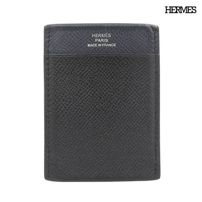 Hermes MC2 Gama Epsom Bicolor Leather Card Case Black Navy