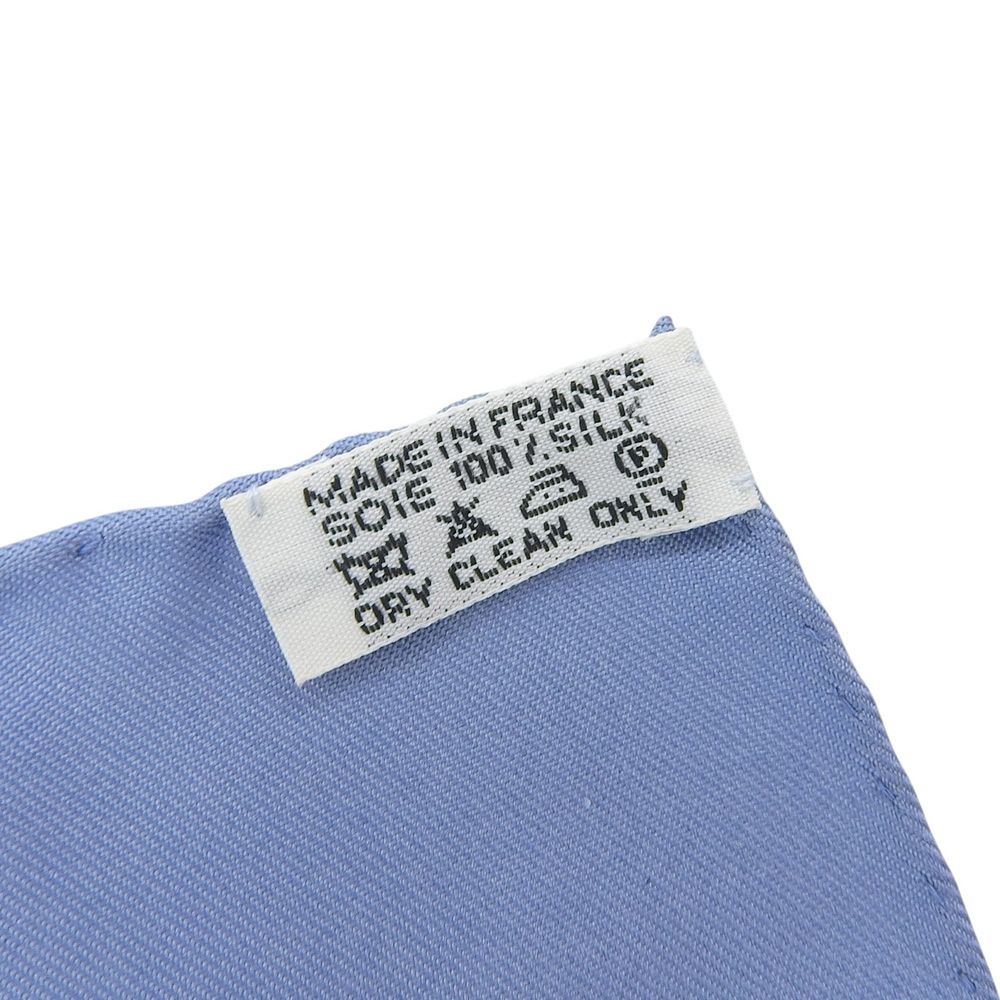 Hermes Carre 90 les Levriers Gray Hound de Pore Silk Scarf Blue — view 7
