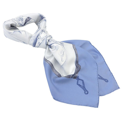 Hermes Carre 90 les Levriers Gray Hound de Pore Silk Scarf Blue — view 3