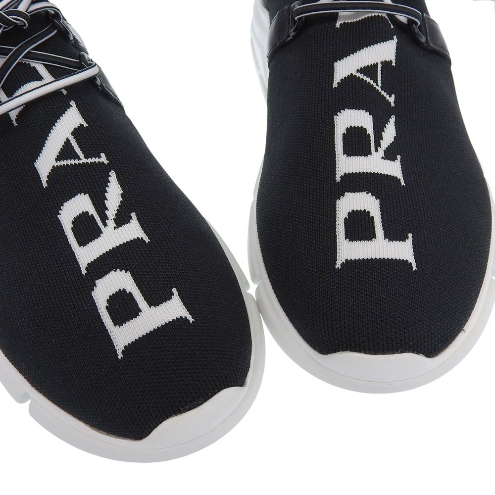 Prada Big Logo Knit Sneakers Black 37.5 — view 3