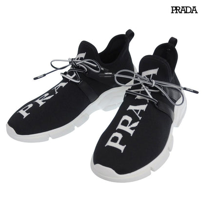 Prada Big Logo Knit Sneakers Black 37.5