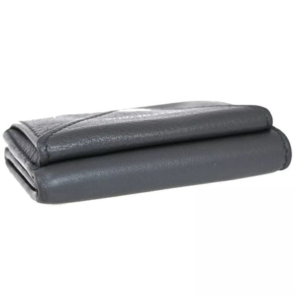 Balenciaga Paper Mini Wallet Trifold Gray Leather — view 5