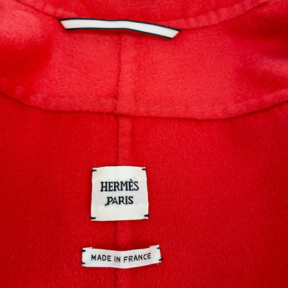 Hermes Coat Orange Red Cashmere 34 — view 5