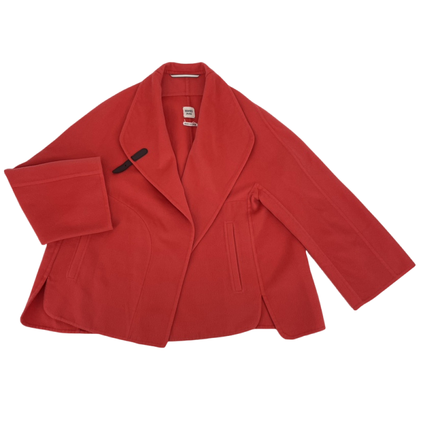 Hermes Coat Orange Red Cashmere 34 — view 3