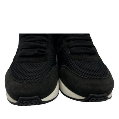 Hermes Lace Up Sneakers Suede Logo Mesh Black — view 5