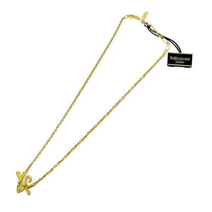 Saint Laurent Logo Necklace Gold — view 2