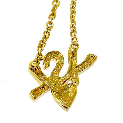 Saint Laurent Logo Necklace Gold — view 5