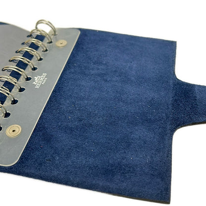 Hermes Notebook Ulysse PM Blue Indigo Silver Agenda — view 6