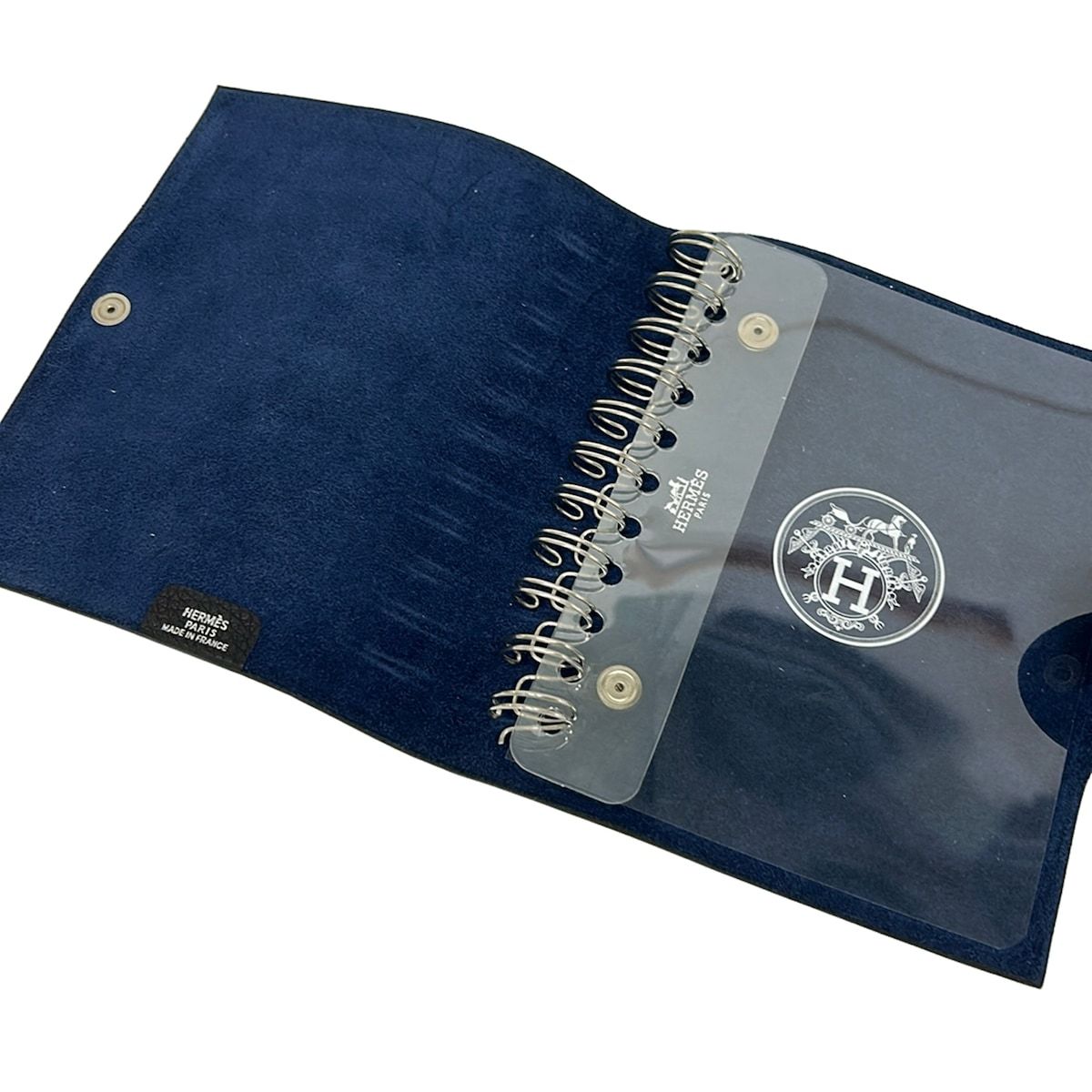 Hermes Notebook Ulysse PM Blue Indigo Silver Agenda — view 3