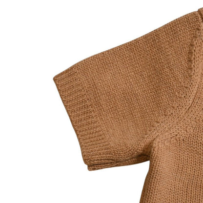 Miu Miu Short Sleeve Knit Beige Sweater — view 5