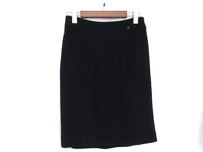 Chanel CC Logo Suit Jacket & Skirt Set Black — view 5