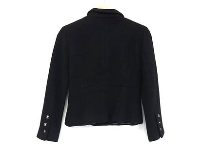 Chanel CC Logo Suit Jacket & Skirt Set Black — view 3
