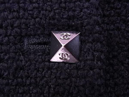 Chanel CC Logo Suit Jacket & Skirt Set Black — view 4