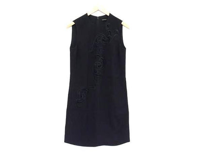 Versace Acetate Rayon Sleeveless Dress 38 Black
