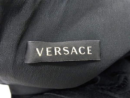 Versace Acetate Rayon Sleeveless Dress 38 Black — view 5