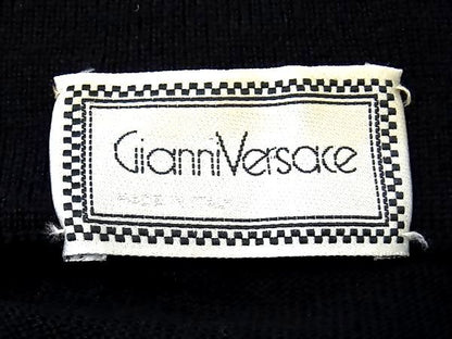 Versace Gianni Bijou Beaded Long Sleeve Knit Top 38 Black Sweater — view 3