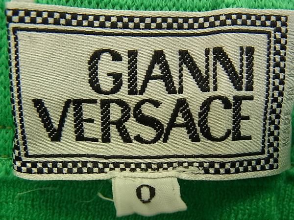 Versace Gianni Turtleneck Knit Skirt 0 Set Green — view 7