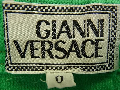 Versace Gianni Turtleneck Knit Skirt 0 Set Green — view 7