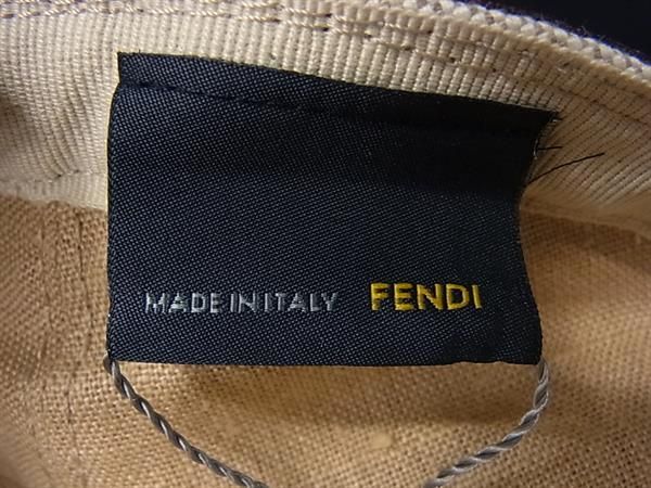 Fendi Selleria Linen Cotton Baseball Cap Hat M Beige Brown — view 5