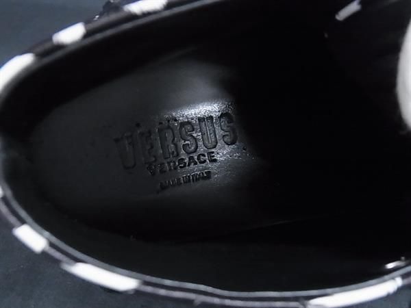 Versace Medusa Leather Zebra High Cut Sneakers 38 Shoes — view 6