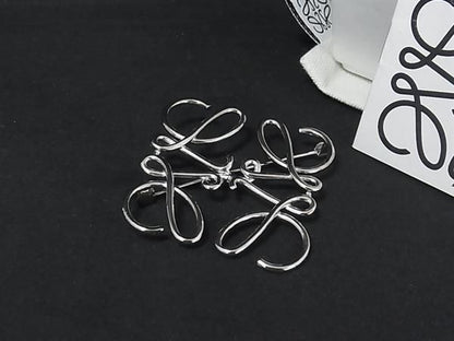 Loewe Anagram Pin Brooch Pin Badge Silver