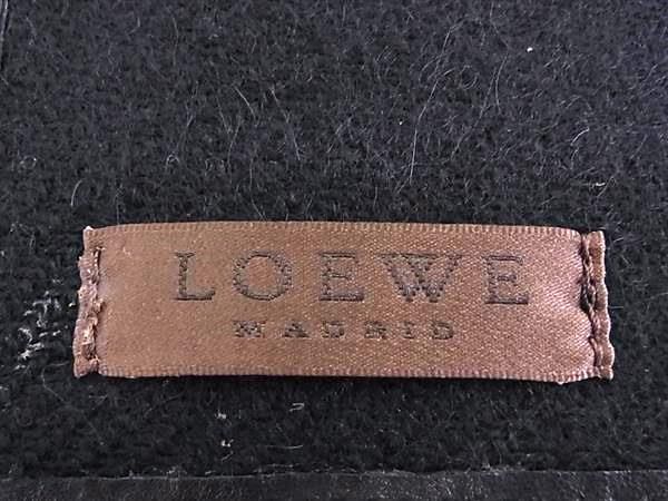 Loewe Kashgola Leather Scarf Shawl Black — view 3
