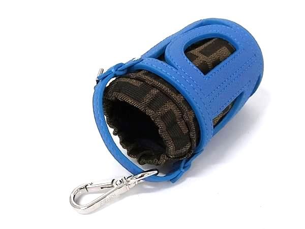 Fendi Zucca Pattern Zucchino Nylon Canvas Bucket Bag Charm Key Holder — view 2