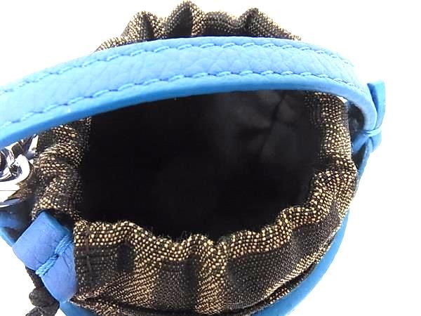 Fendi Zucca Pattern Zucchino Nylon Canvas Bucket Bag Charm Key Holder — view 3