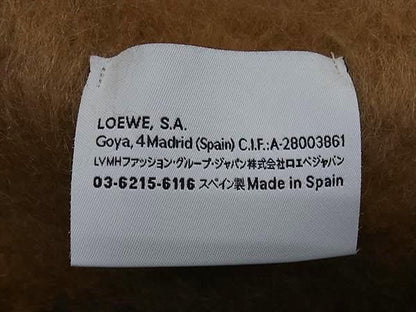 Loewe Anagram Mohair Wool Nylon Scarf Shawl Brown — view 5