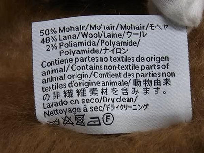 Loewe Anagram Mohair Wool Nylon Scarf Shawl Brown — view 4