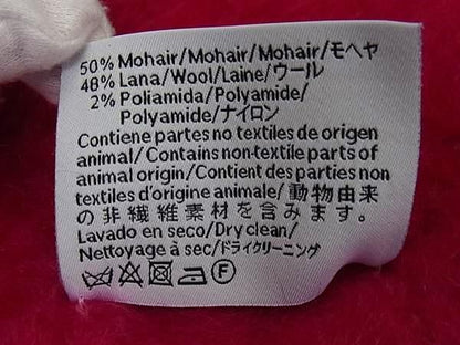 Loewe Anagram Mohair Wool Fringe Scarf Pink White — view 3