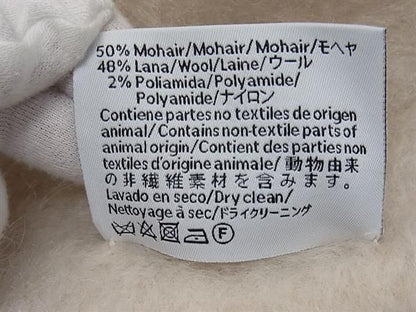 Loewe Anagram Mohair Wool Nylon Scarf Fringe Shawl Ivory — view 3