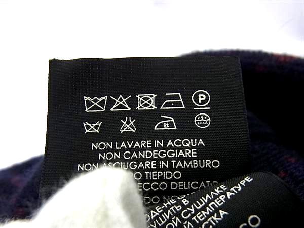 Gucci GG Pattern Alpaca Wool Knit Cap Hat M Navy — view 6