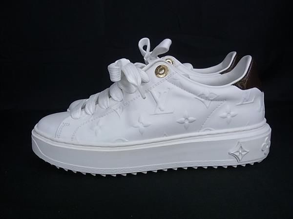 Louis Vuitton Monogram Time Out Line Sneakers 35 Shoes Off White — view 3