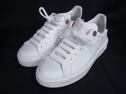 Louis Vuitton Monogram Time Out Line Sneakers 35 Shoes Off White