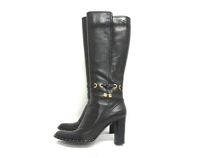 Louis Vuitton Long Boots 38.5 Shoes Black — view 3