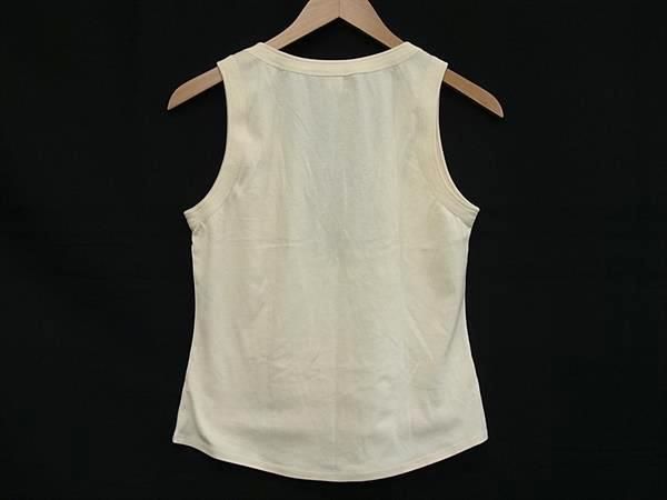 Louis Vuitton Cotton Ribbon Sleeveless Top L Light Beige — view 2