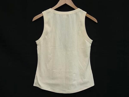 Louis Vuitton Cotton Ribbon Sleeveless Top L Light Beige — view 2