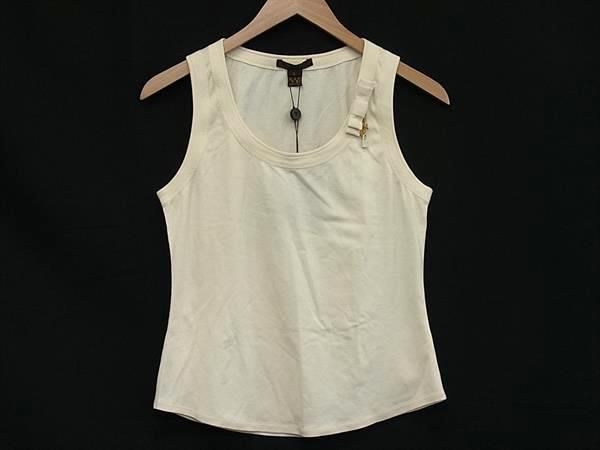 Louis Vuitton Cotton Ribbon Sleeveless Top L Light Beige