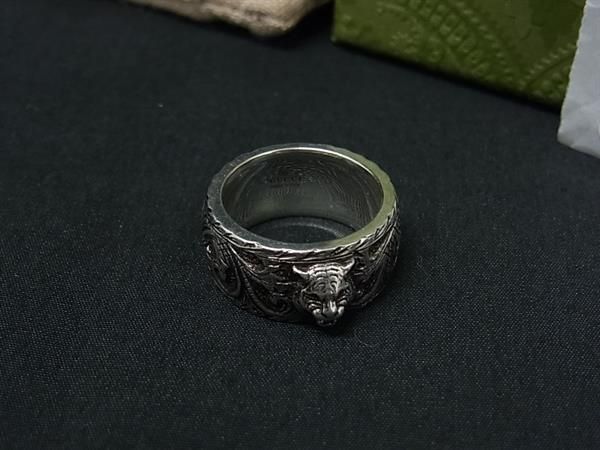 Gucci Cat Head Arabesque Garden Interlocking Ring