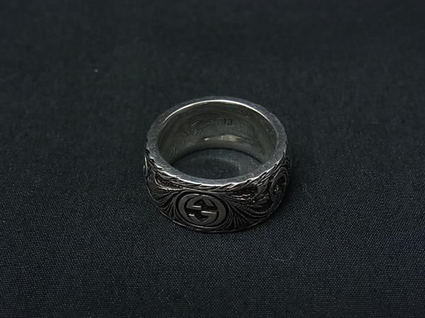 Gucci Cat Head Arabesque Garden Interlocking Ring — view 2