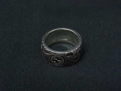 Gucci Cat Head Arabesque Garden Interlocking Ring — view 2