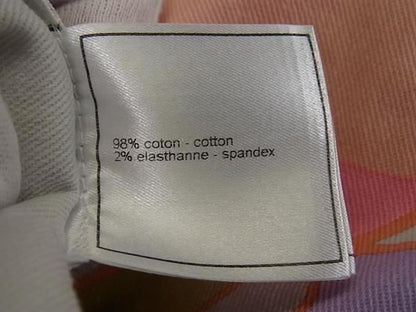 Chanel CC Logo Cotton 98% 2% Spandex Skirt 34 Light Gray — view 4