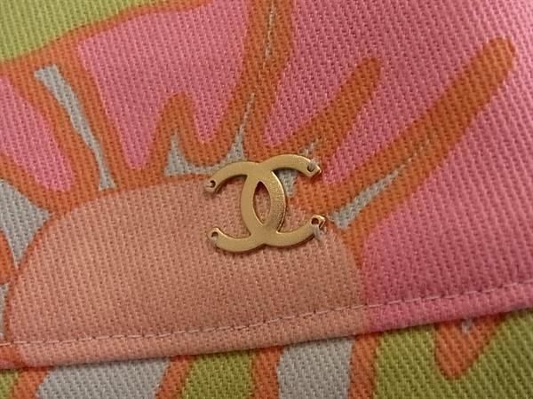 Chanel CC Logo Cotton 98% 2% Spandex Skirt 34 Light Gray — view 3
