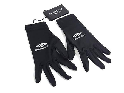Balenciaga Nylon Ski S Black Gloves
