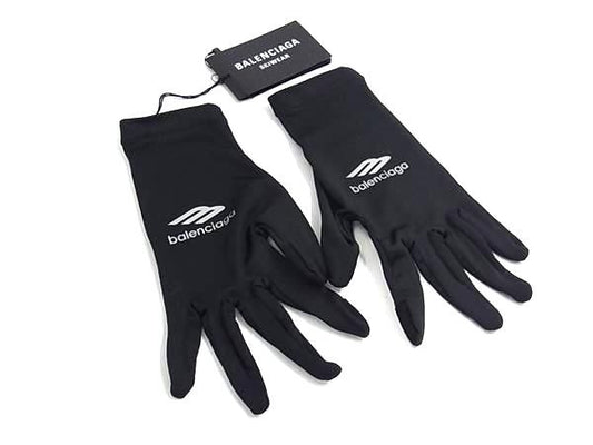 Balenciaga Nylon Ski S Black Gloves
