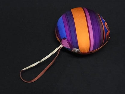 Hermes Petit Ash Ornament Key Holder Bag Charm Purple Orange — view 2